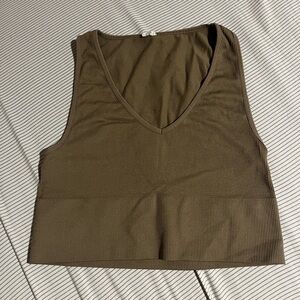 light brown crop top
